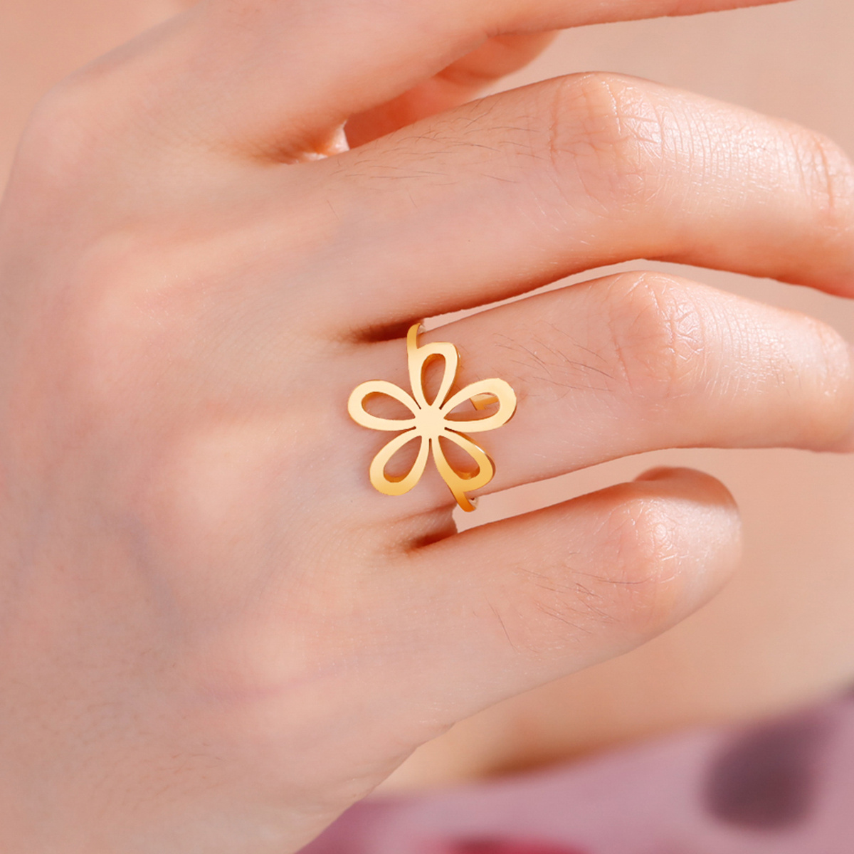 Garland Ring Daisy Ring Stainless Steel Engagement Band